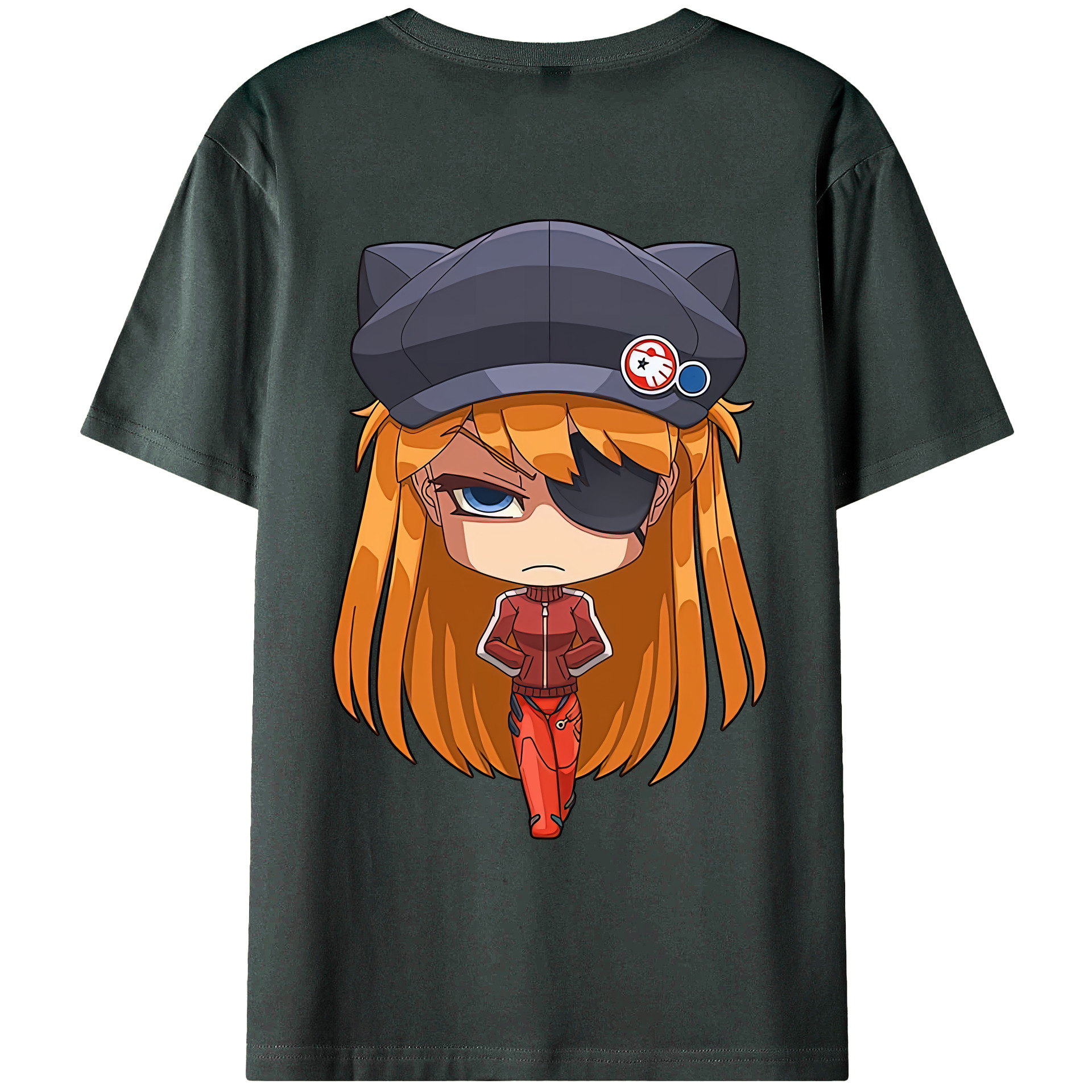 （画像用） EVA 新世紀エヴァンゲリオン 綿100％ メンズ半袖Tシャツ（バックプリント） 通気性